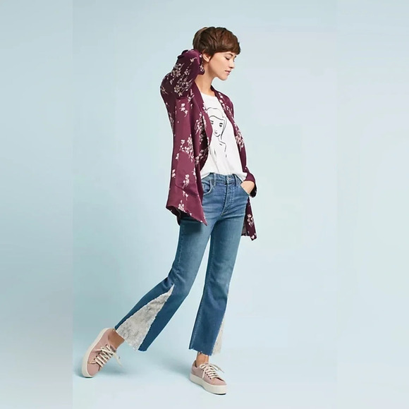 Anthropologie Pilcro The Letterpress Women's 26 High Rise Sequin Flare Jeans - Picture 2 of 7